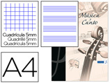 Caderno Musica e Canto Oxford Din A4 24 Folhas 90 gr Pentagrama Interlineado 2 mm + Cuadricula 5 mm