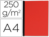 Capa de Encadernação Q-connect Cartão Din A4 Vermelha Imitação Pele 250 gr Caixa de 100 Unidades