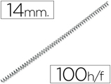 Espiral Q-connect Metálica 56 4:1 14mm 1 mm Caixa de 100 Unidades