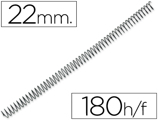 Espiral Q-connect Metálica 56 4:1 22mm 1,2mm Caixa de 100 Unidades