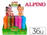 Baton Maquilhagem Alpino Fiesta Face Stick Expositor de 36 Unidades Cores Fantasia Sortidas