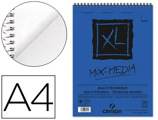 Bloco de Desenho Aguarela Canson XL Mix Media Grano Medio Din A4 Microperfurado Espiral 21x29,7 cm 30 Folhas 300 gr