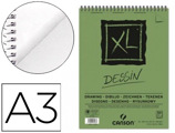 Bloco de Desenho Canson XL Dessin Din A3 Liso Microperfurado Espiral 29,7x42 cm 50 Folhas 160 gr