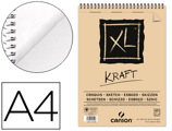 Bloco de Desenho Esboço Canson XL Kraft Din A4 Kraft Bege Espiral 21x29,7 cm 60 Folhas 90 gr