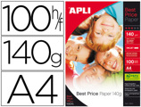 Papel Fotografico Apli Glossy Din A4 Pack de 100 Folhas 140 gr
