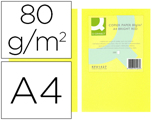Papel de Cor Q-connect Din A4 80gr Amarelo Neon Pack de 500 Folhas