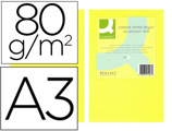 Papel de Cor Q-connect Din A3 80gr Amarelo Neon Pack de 500 Folhas