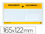 Envelope Autoadesivo Q-connect Porta Documentos Multilingue 165x122 mm Janela Transparente Pack de 100 Unidades