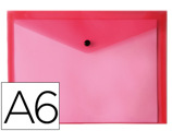 Bolsa Porta Documentos com Mola Din A6 Vermelho Transparente