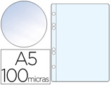 Bolsa Catálogo Q-connect Din A5 100 Microns Cristal 6 Furos Bolsa de 10 Unidades
