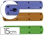 Regua Plástico Flexível de 15 cm Cores Sortidas