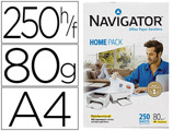Papel Fotocopia Navigator Home Pack Din A4 80 gr Pack de 250 Folhas