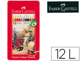 Lápis de Cores Faber Castell Caixa Metálica de 12 Cores Sortidas