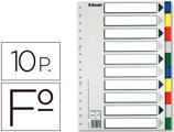 Separador Esselte de Plástico Conjunto de 10 Separadores Folio com 5 Cores Multiperfurado