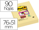 Bloco de Notas Adesivas Super Sticky 51x76 mm com 90 Folhas 565 Amarelo Canario