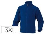 Casaco Polar Deltaplus com Punhos Elásticos e 2 Bolsos Cor Azul Formato Xxxl