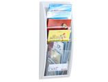 Expositor Mural Fast-paperflow Din A4 Branco 4 Compartimentos 650x290x95 mm
