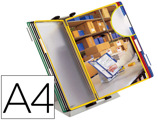 Porta Folheto / Porta Catálogo Secretária Pvc Tarifold Con 10 Bolsas Din A4 em Cores Sortidas