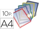 Porta Folheto / Bolsa para Porta Catálogo Tarifold Din A4 com Pivots Cores Sortidas Pack de 10 Unidades