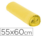 Saco de Lixo Domestico Amarelo com Auto Fecho 55 X 60 cm Rolo de 15 Bolsas