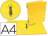 Pasta de Arquivo Color System Cartão Forrado Din A4 2 Argolas 25 mm Mistos Lombada de 40 mm sem Caixa Amarela