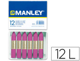 Lápis de Cera Manley Unicolor Lilas N? 39 Caixa de 12