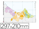 Mapa Mudo Color Din A4 Comunidad Valenciana Politico