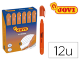 Marcador de Cera Gel Jovi Fluorescente Naranja Caixa de 12 Unidades