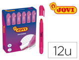 Marcador de Cera Gel Jovi Fluorescente Rosa Caixa de 12 Unidades