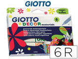 Marcador Giotto Decor Materials Caixa de 6 Cores Sortidas