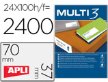 Etiqueta Adesiva Multi 3 Apli 70x37 mm Fotocopiadora Laser Tinteiro Caixa com 100 Folhas Din A4