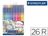 Rotuladores Staedtler Triplus Color Edicion Johanna Basford Estuche Plástico de 26 Colores