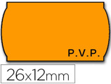 Etiquetas Meto Onduladas 26 X 12 mm Fluor Laranja Pvp Adesiva 2 Rolos 1500 Etiquetas com Formas (p+t) para Etiquetadora