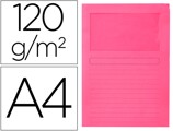 Classificador Q-connect em Cartolina Din A4 Rosa com Janela Transparente 120 gr