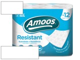 Papel Higienico Amoos 2 Folhas 100 mm Diametro X 87 mm Altura Pack de 12 Rolos