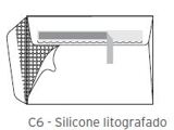 Envelopes C6 Silicone Litografado 114x162mm 90Gr