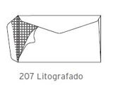 Envelopes Americano Litográfico 92x163mm 80Gr