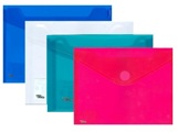 Envelope Plástico com Fecho de Velcro A4 333x235mm Azul