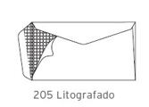 Envelopes Americano Litográfico 92x163mm 90Gr