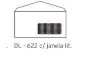 Envelopes Dl Janela 110x220mm 90Gr