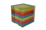 Cubo para Bloco de Notas Transparente Colorido C/ 700 Folhas