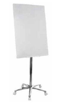 Quadro Branco Tripé 1065x755mm Flip Chart Magnético com Rodas Vidro