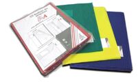 Dossier Bolsas de Arquivo Plástico A4 com Porta Etiqueta Vermelho