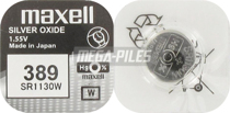 Pilhas Maxell Micro SR1130W Mxl 389 1,55V