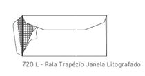 Envelopes 720 L Pala Trapézio Janela 114x230mm 90gr