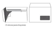 Envelopes Oficio C5 162x229mm Branco Silicone Janela 90Gr