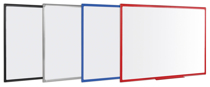 Quadro Branco 120x180cm Porcelana Magnético Moldura Plástico Vermelho