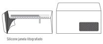 Envelopes Officio Brancos Silicone Janela 120x235mm 90Gr