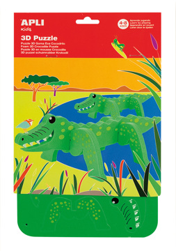 Puzzle 3D  Borracha Crocodilo