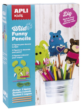 Kit Diy Wild Funny Pencils Feltro 3U